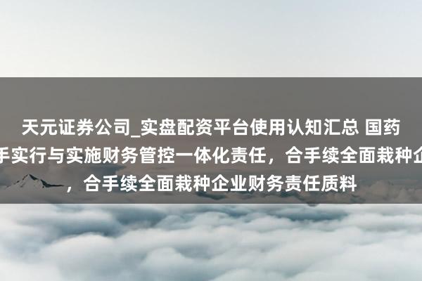 天元证券公司_实盘配资平台使用认知汇总 国药当代：公司坚合手实行与实施财务管控一体化责任，合手续全面栽种企业财务责任质料